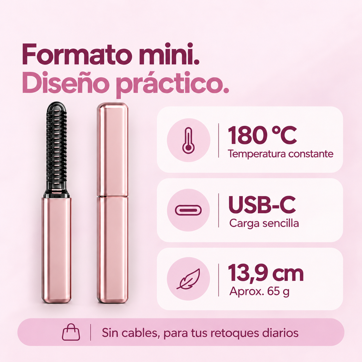 Lissavia Mini — Cepillo térmico inalámbrico