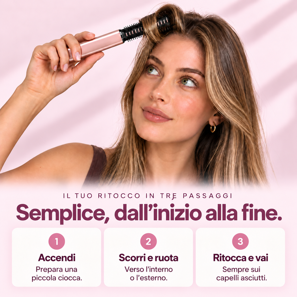 Lissavia Mini — Spazzola riscaldante senza fili